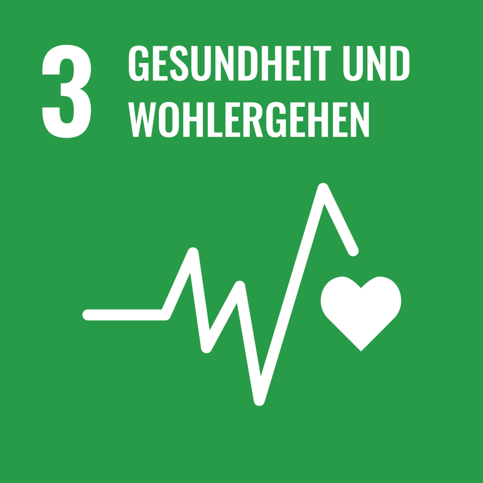 Grünes Logo mit dem Herzpull-Symbol und dem Schriftzug Gesundheit und Wohlergehen