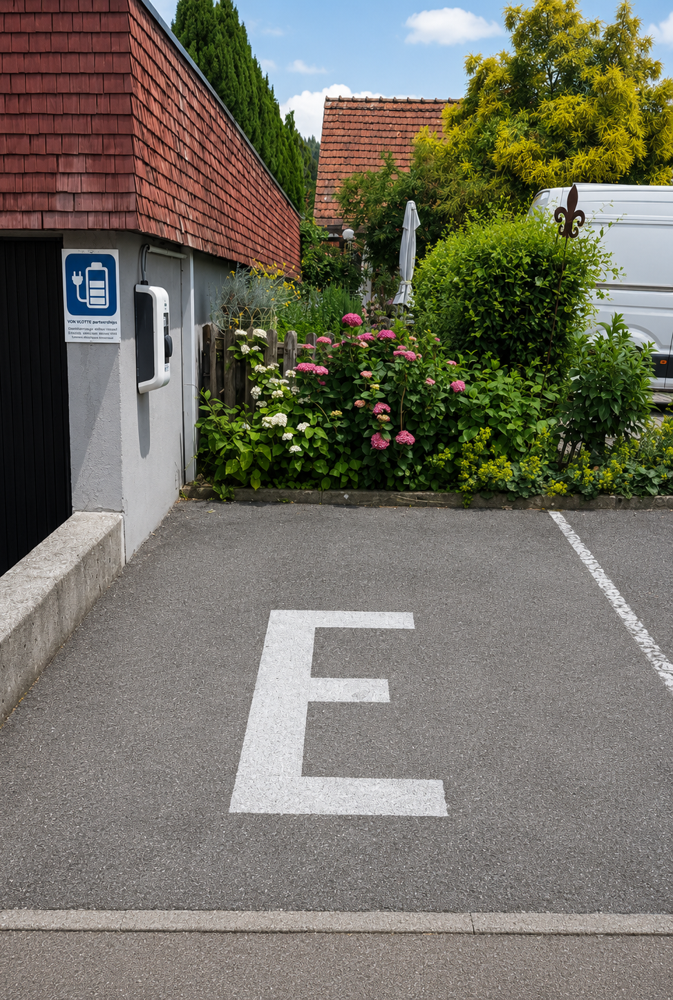 EV parking space with charging station at Hotel Mohren in Rankweil, Vorarlberg